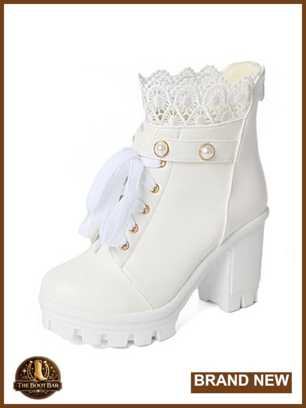 Women Platform Boots Chunky Heel Ankle Booties Lace Combat Goth Shoes